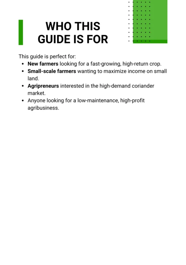 Earn Ksh 100,000 Every 6 Weeks from Coriander Farming - Image 3