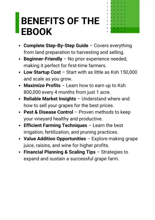 Earn Ksh 800,000 Every 4 Months from 1 Acre of Grape Farming - Image 2