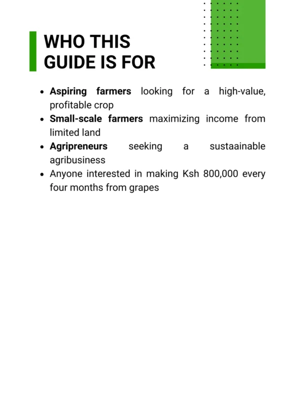 Earn Ksh 800,000 Every 4 Months from 1 Acre of Grape Farming - Image 3