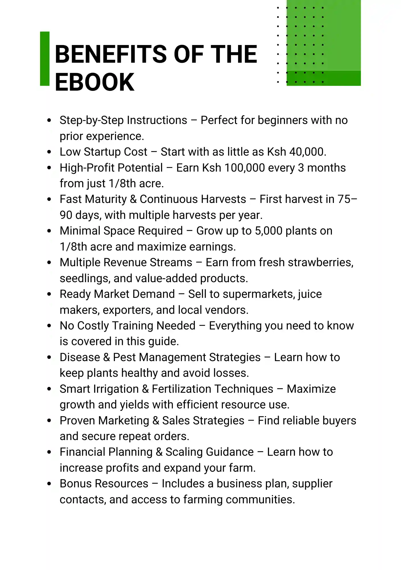 Earn Ksh. 100k Every 3 Months from 1/8th Acre of Strawberry Farming - Image 2